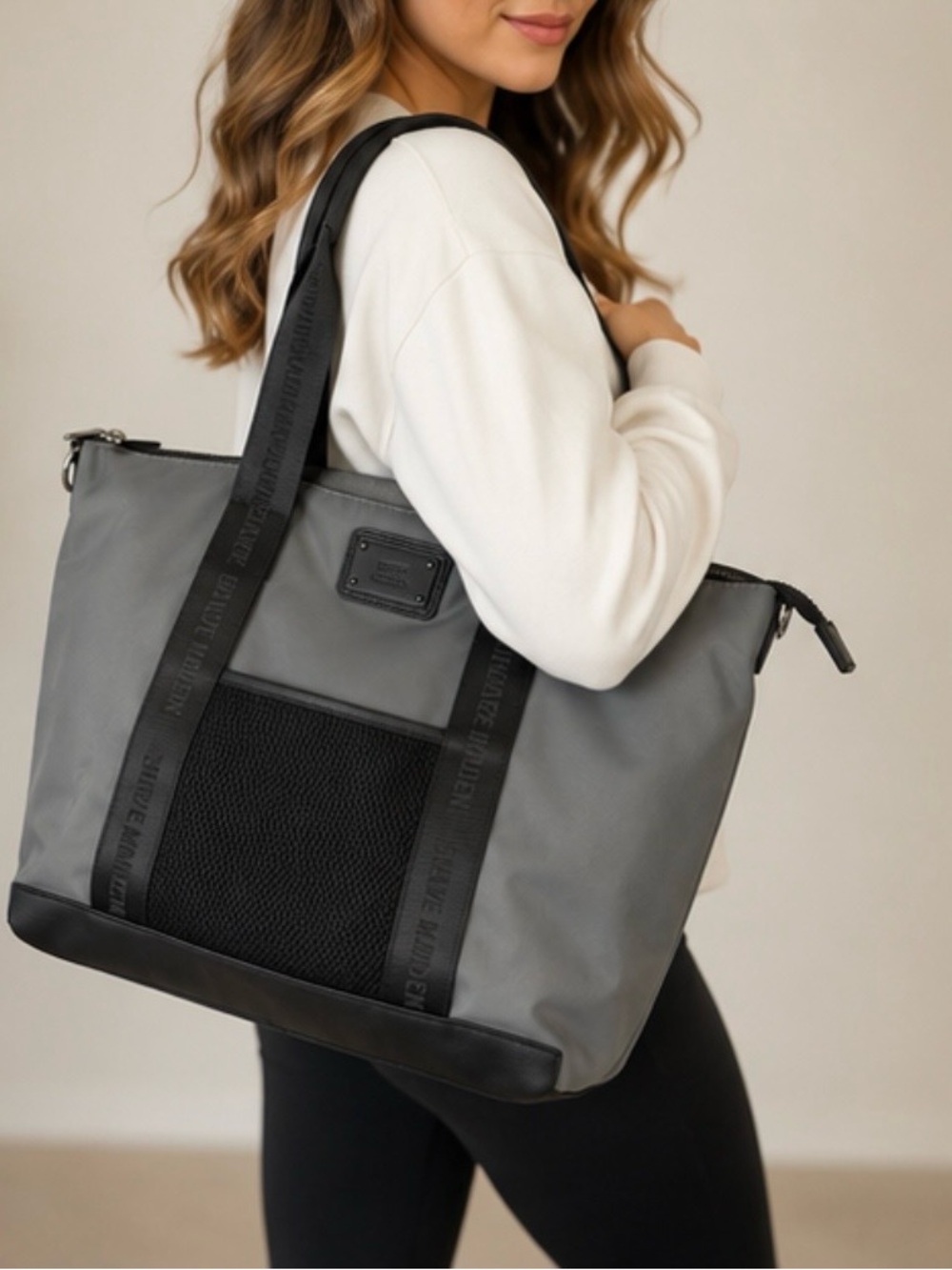 Steve Madden Gray Tote Bag